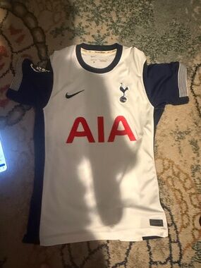 Tottenham Hotspur Youth Jersey in White with Navy and Red Accents